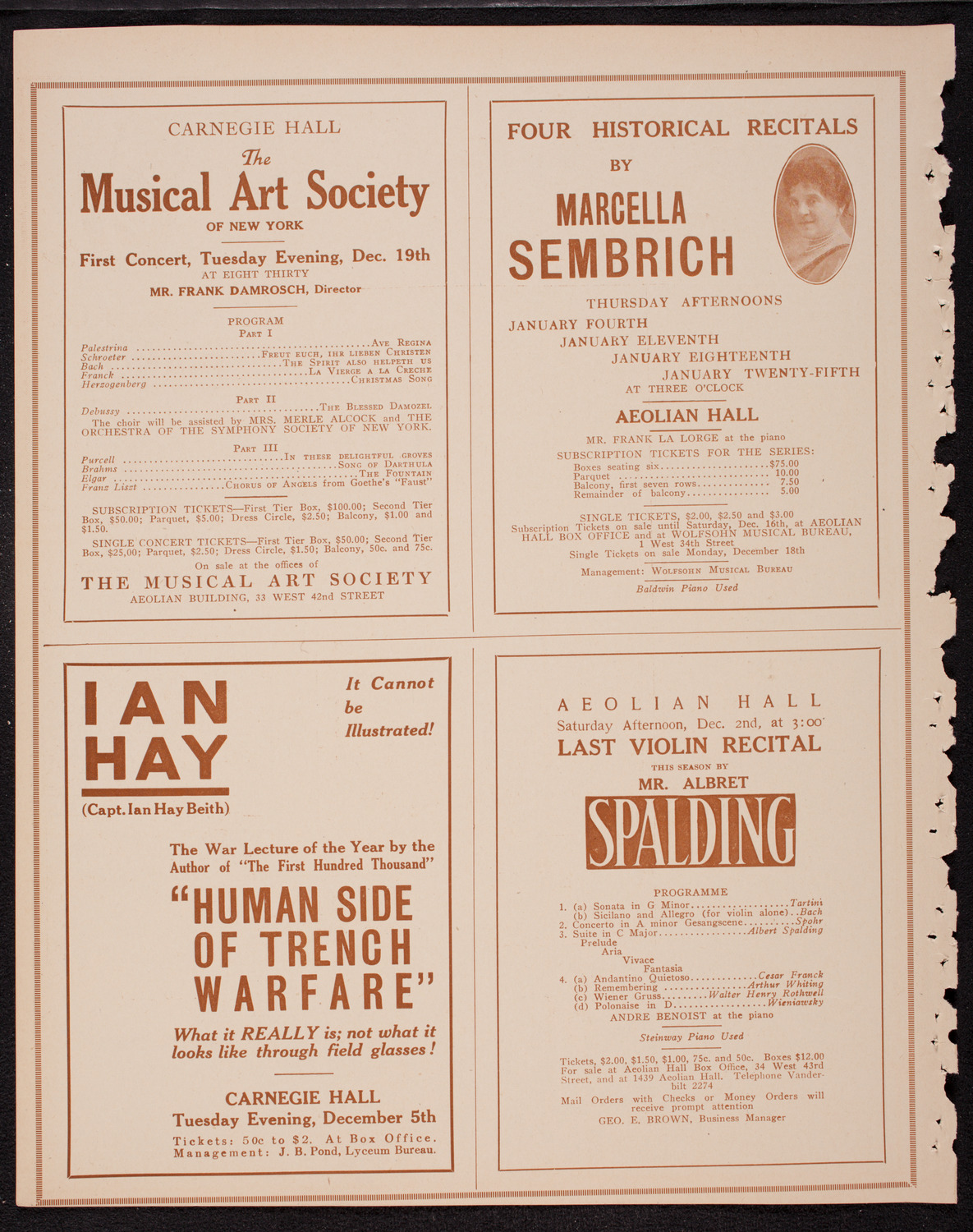 Boston Symphony Orchestra, November 30, 1916, program page 10