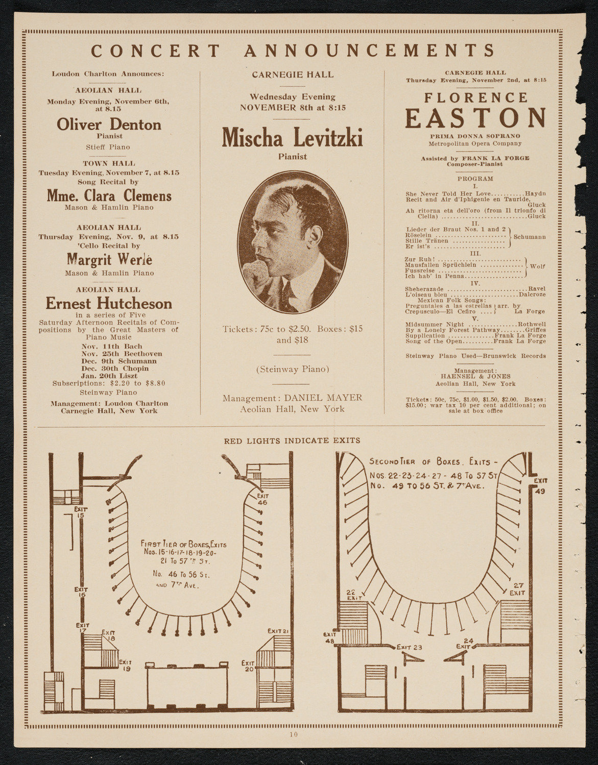 Philadelphia Orchestra, October 31, 1922, program page 10