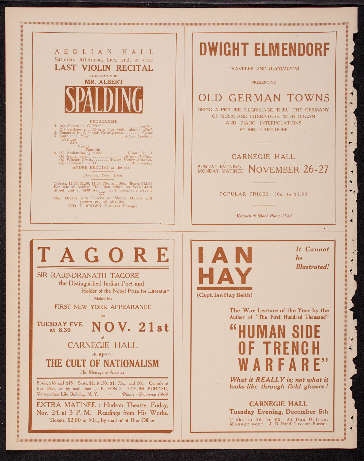 Elmendorf Lecture: Children and Flowers from Many Lands, November 19, 1916, program page 10