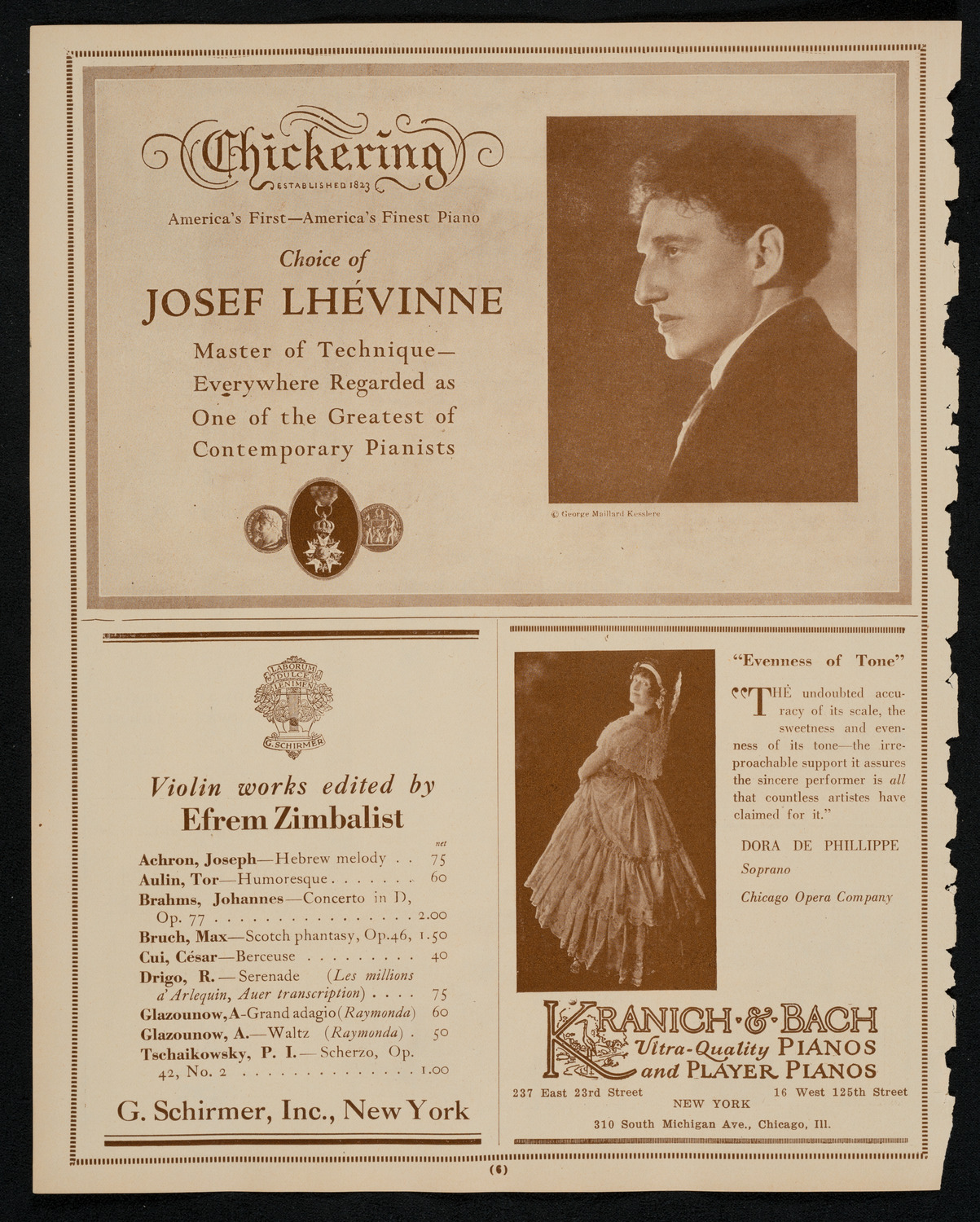 New York Symphony Orchestra, December 18, 1925, program page 6