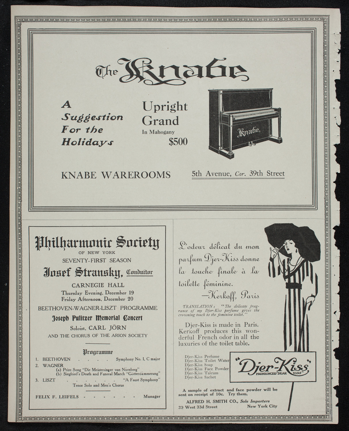 Musical Art Society of New York, December 17, 1912, program page 12