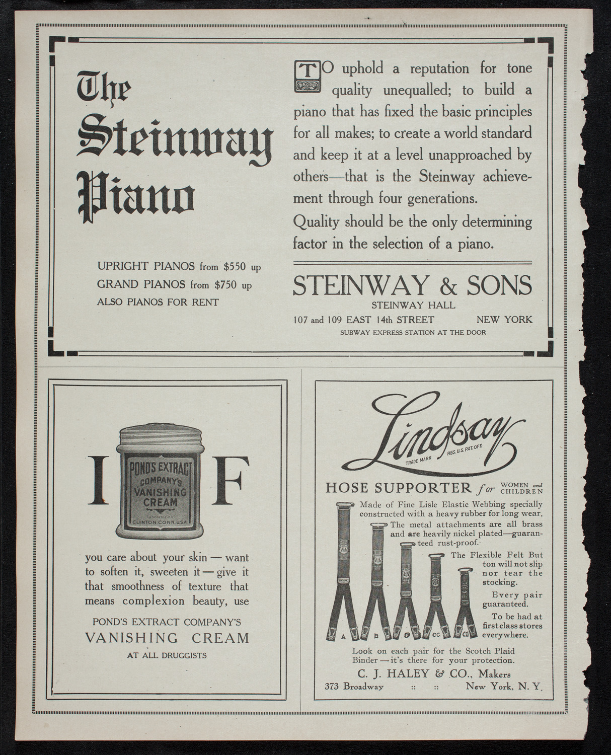 Eugène Ysaÿe, Violin, November 19, 1912, program page 4