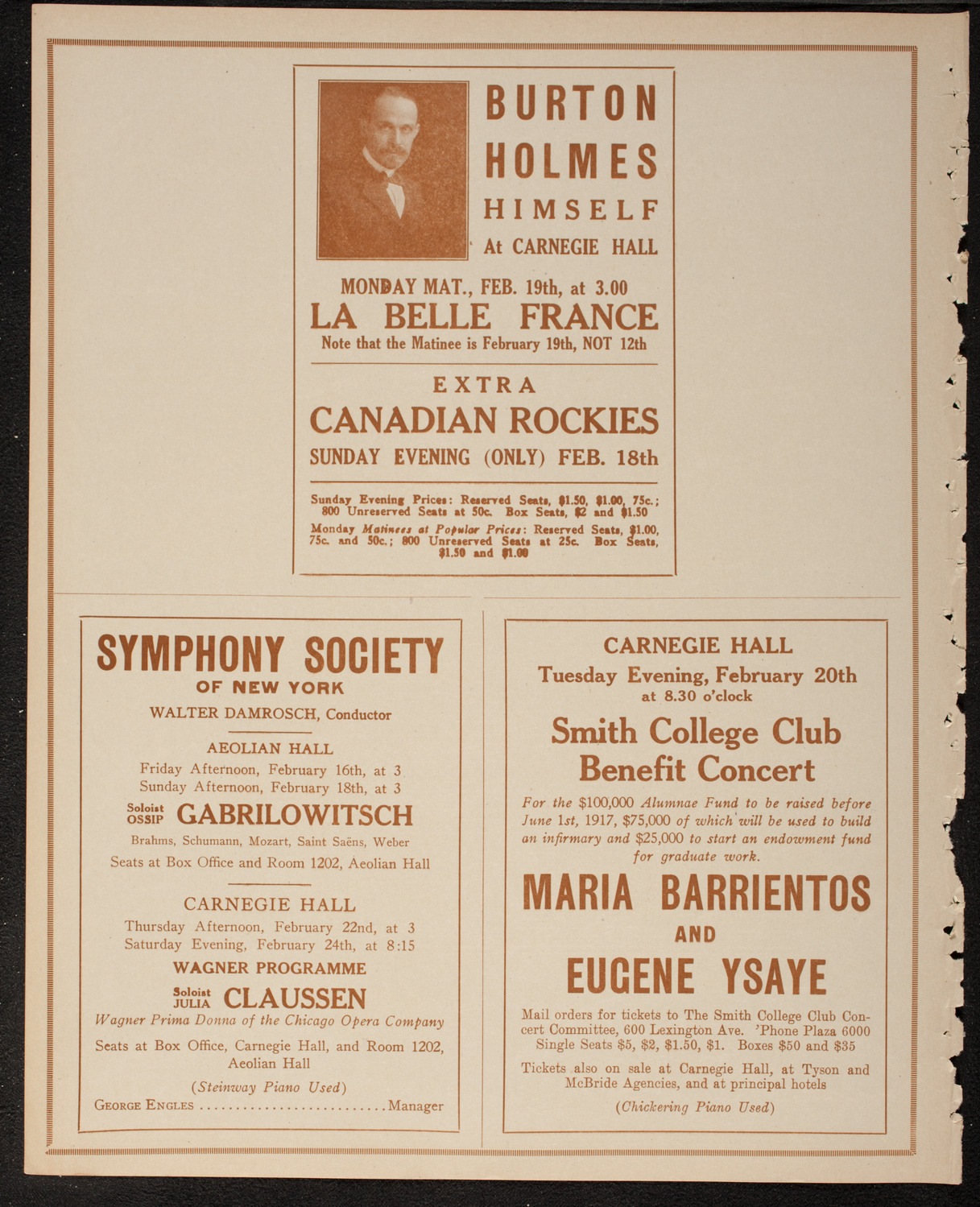 Music School Settlement Festival Concert, February 16, 1917, program page 8