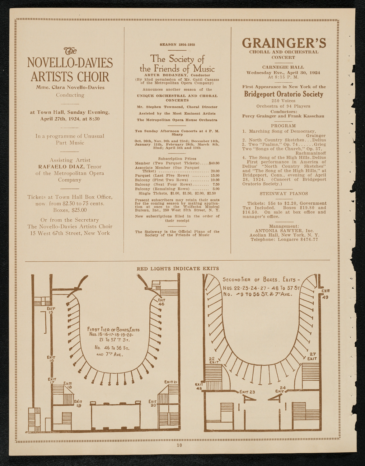 Maximilian Pilzer, Violin, assisted by Deborah Pilzer, Mezzo-Soprano, April 20, 1924, program page 10