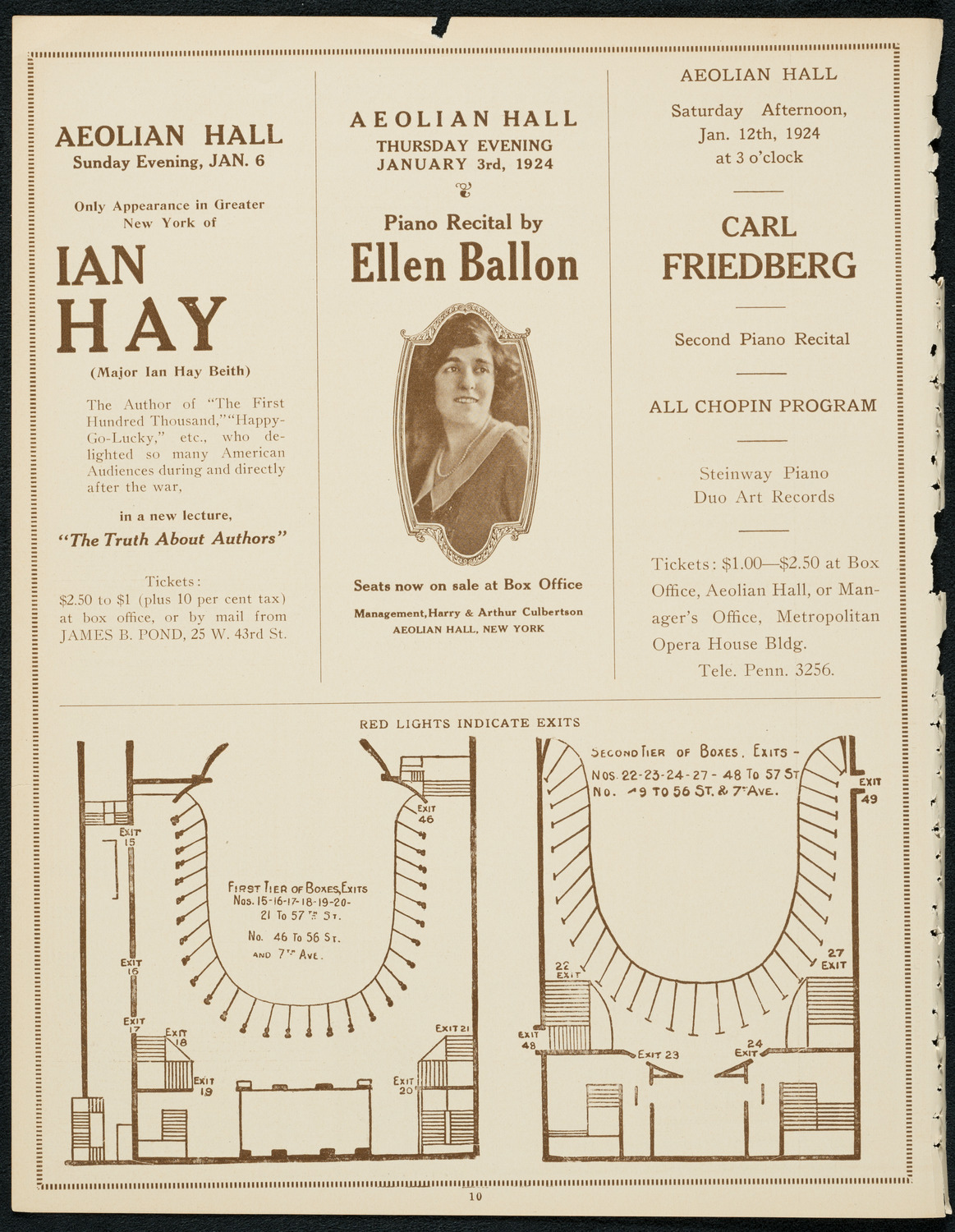 Fyodor Chaliapin, Tenor, December 30, 1923, program page 10