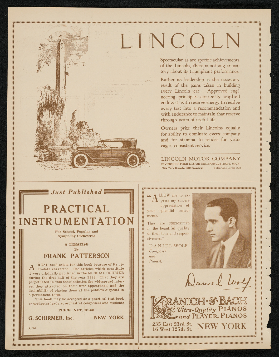 Benefit: St. Andrews One Cent Coffee Stands Society, April 24, 1924, program page 6