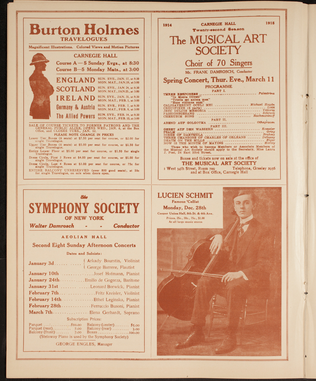 Elmendorf Lecture: Flowers from Many Lands, December 20, 1914, program page 8