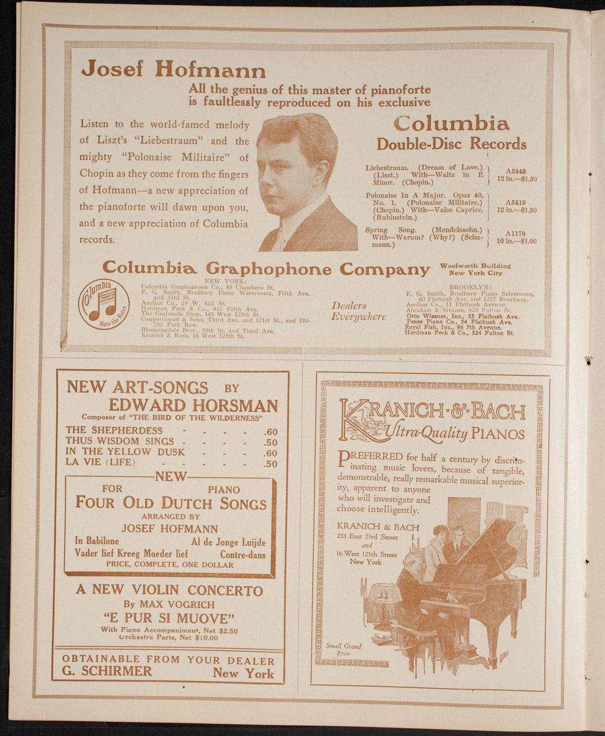 New York Philharmonic, February 25, 1916, program page 6
