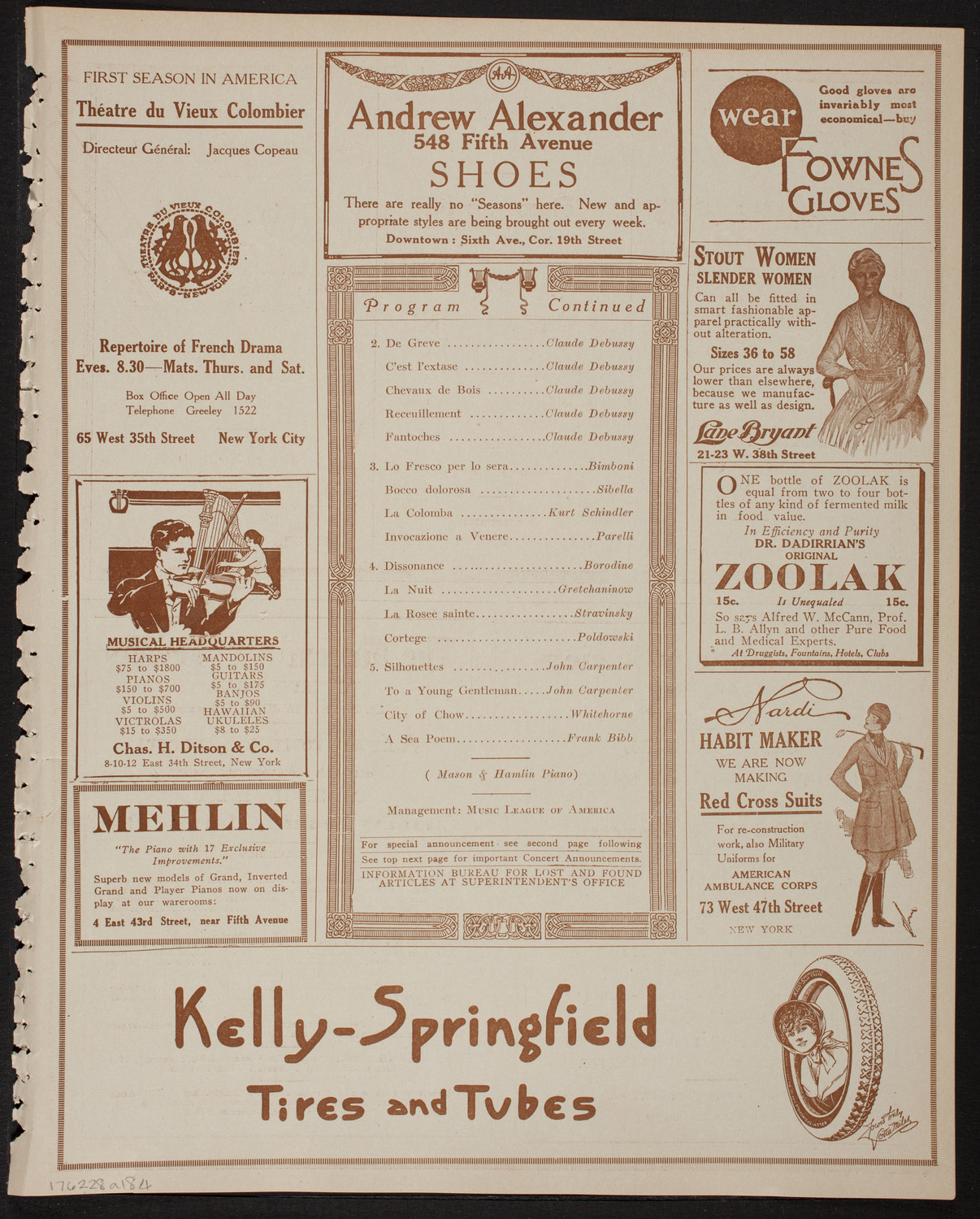 Maggie Teyte, Soprano, February 28, 1918, program page 7