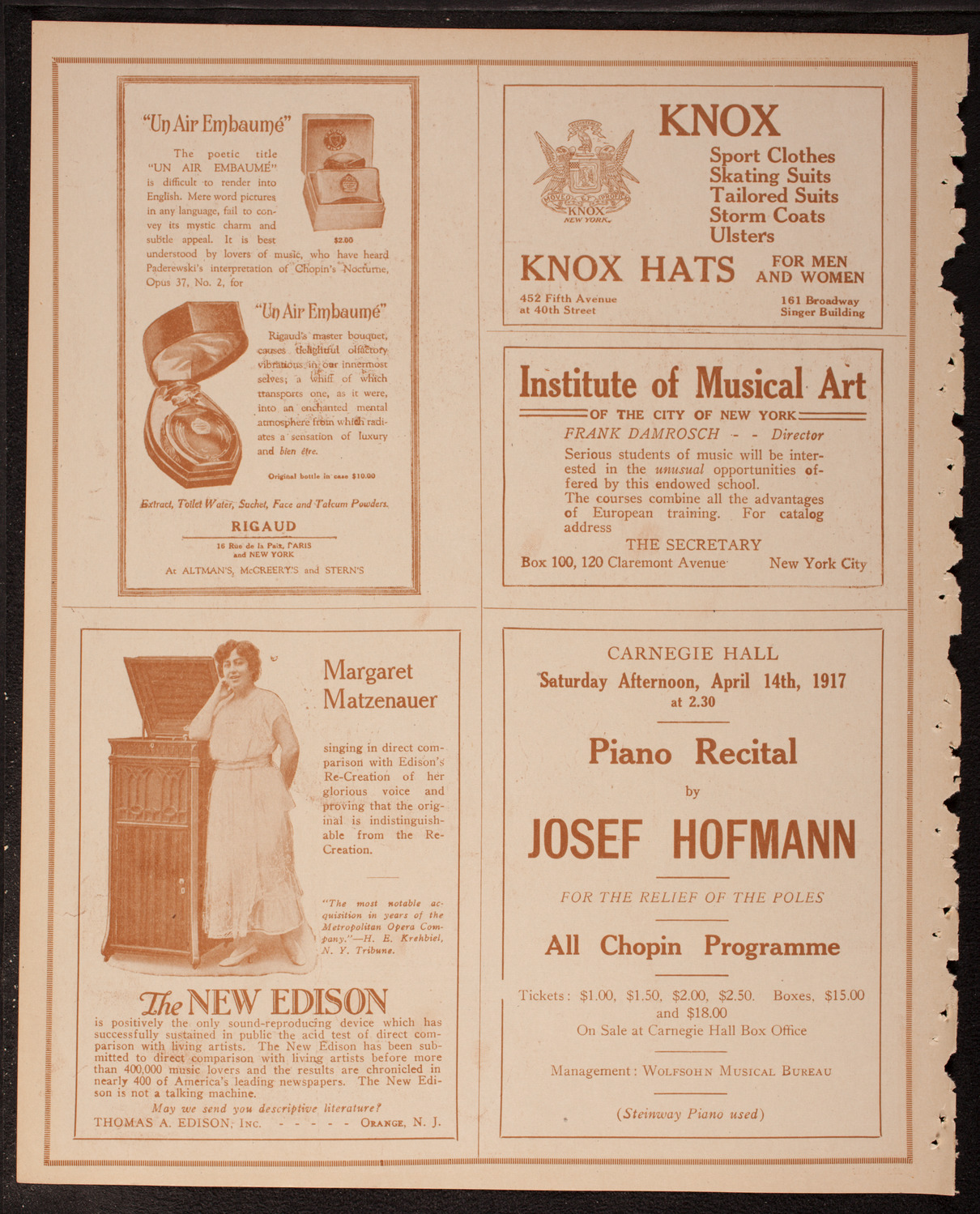 New York Banks' Glee Club, April 7, 1917, program page 2