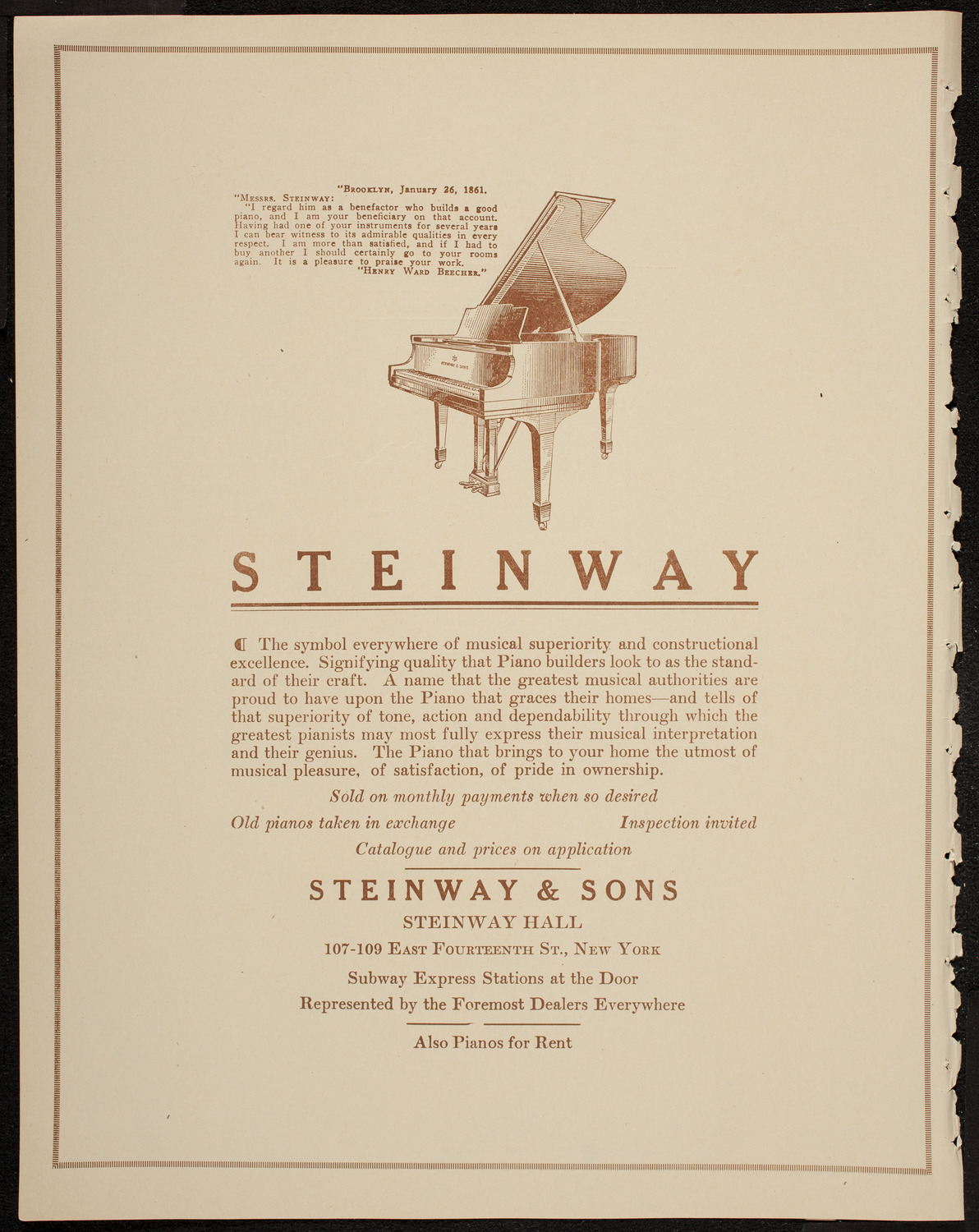 Philadelphia Orchestra, January 6, 1920, program page 4
