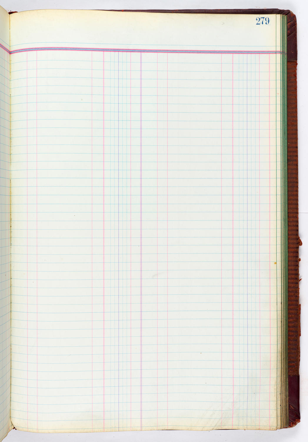 Music Hall Accounting Ledger, volume 4, page 279