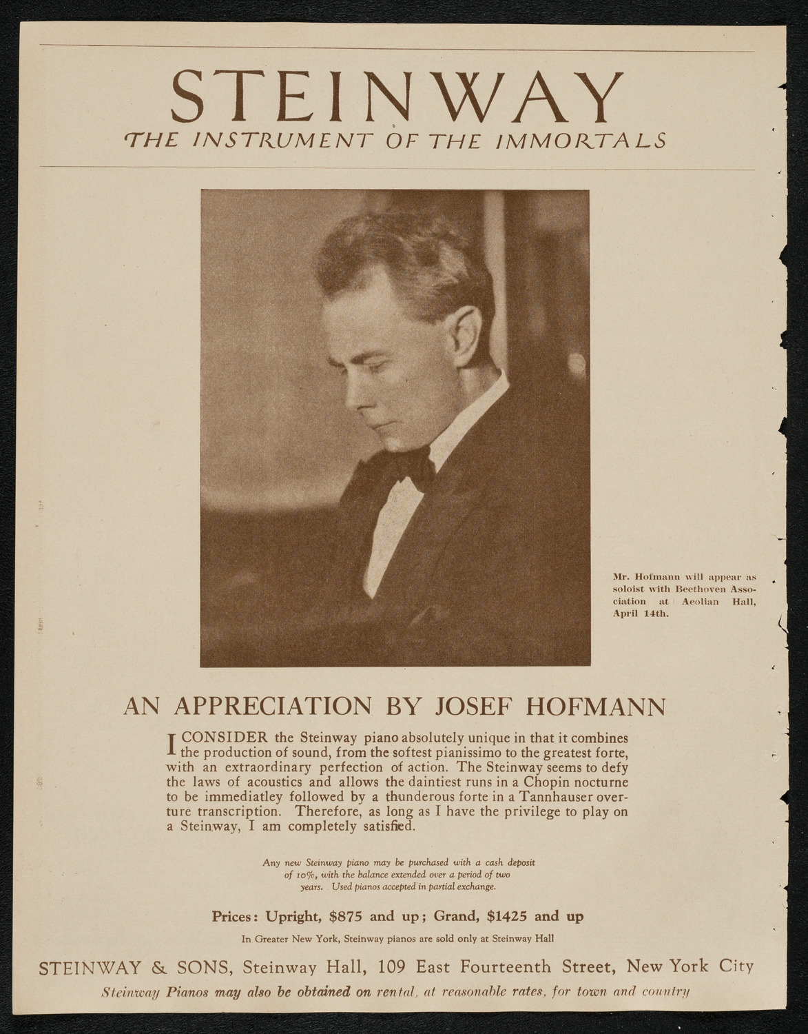Boston Symphony Orchestra, April 5, 1924, program page 4