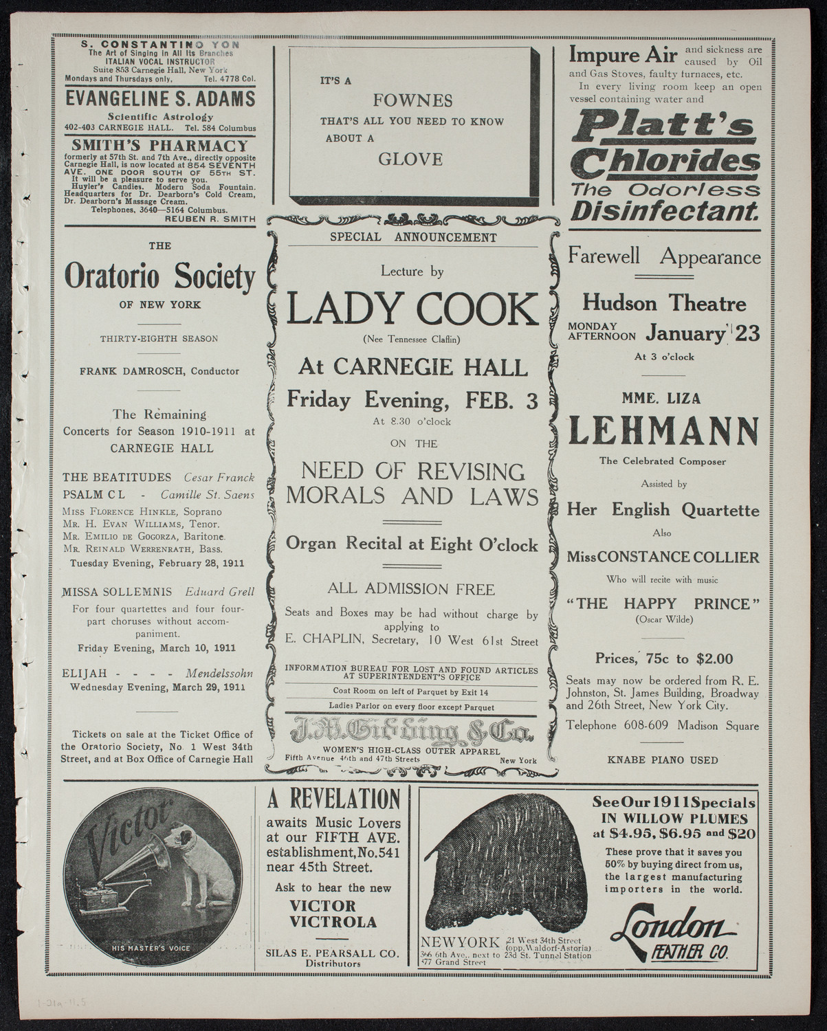 Symphony Concert for Young People, January 21, 1911, program page 9