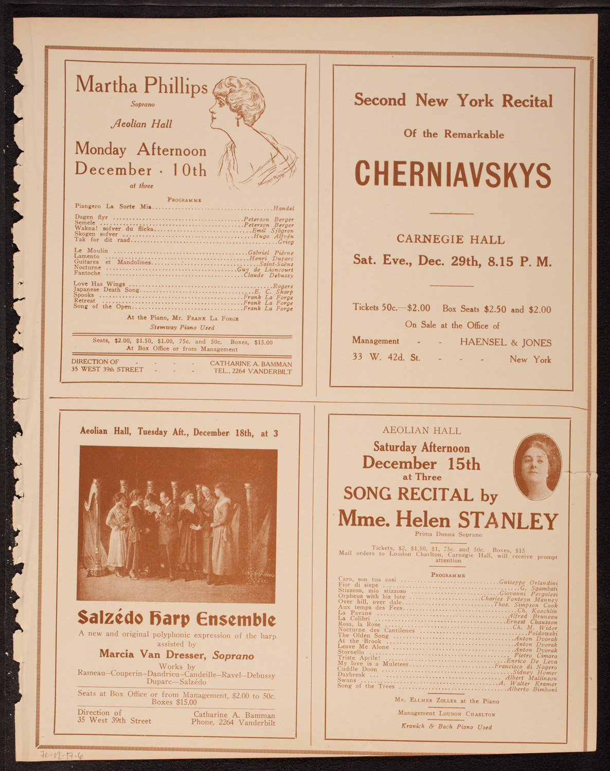 Boston Symphony Orchestra, December 7, 1917, program page 11