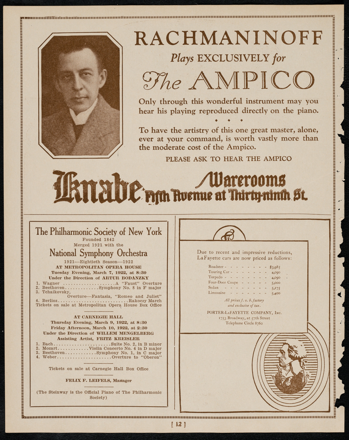 Symphony Concert for Young People, March 4, 1922, program page 12