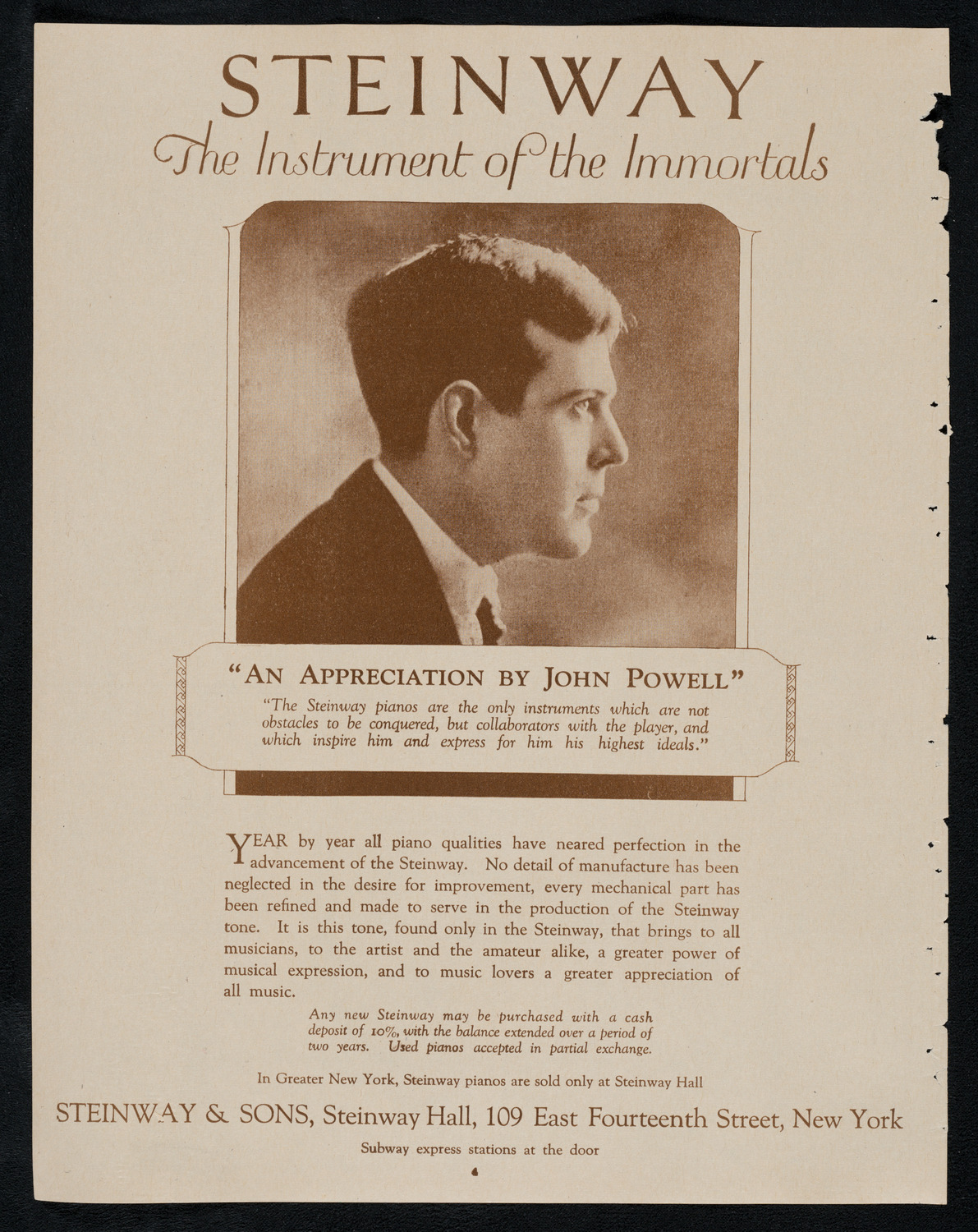 Reinald Werrenrath, Baritone, April 8, 1923, program page 4