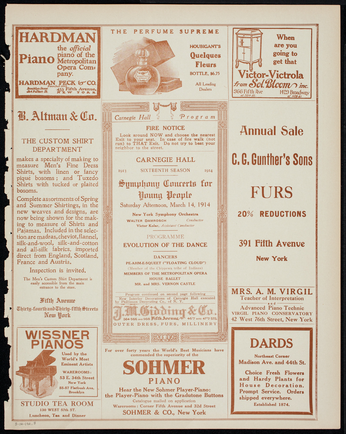 Symphony Concert for Young People, March 14, 1914, program page 5