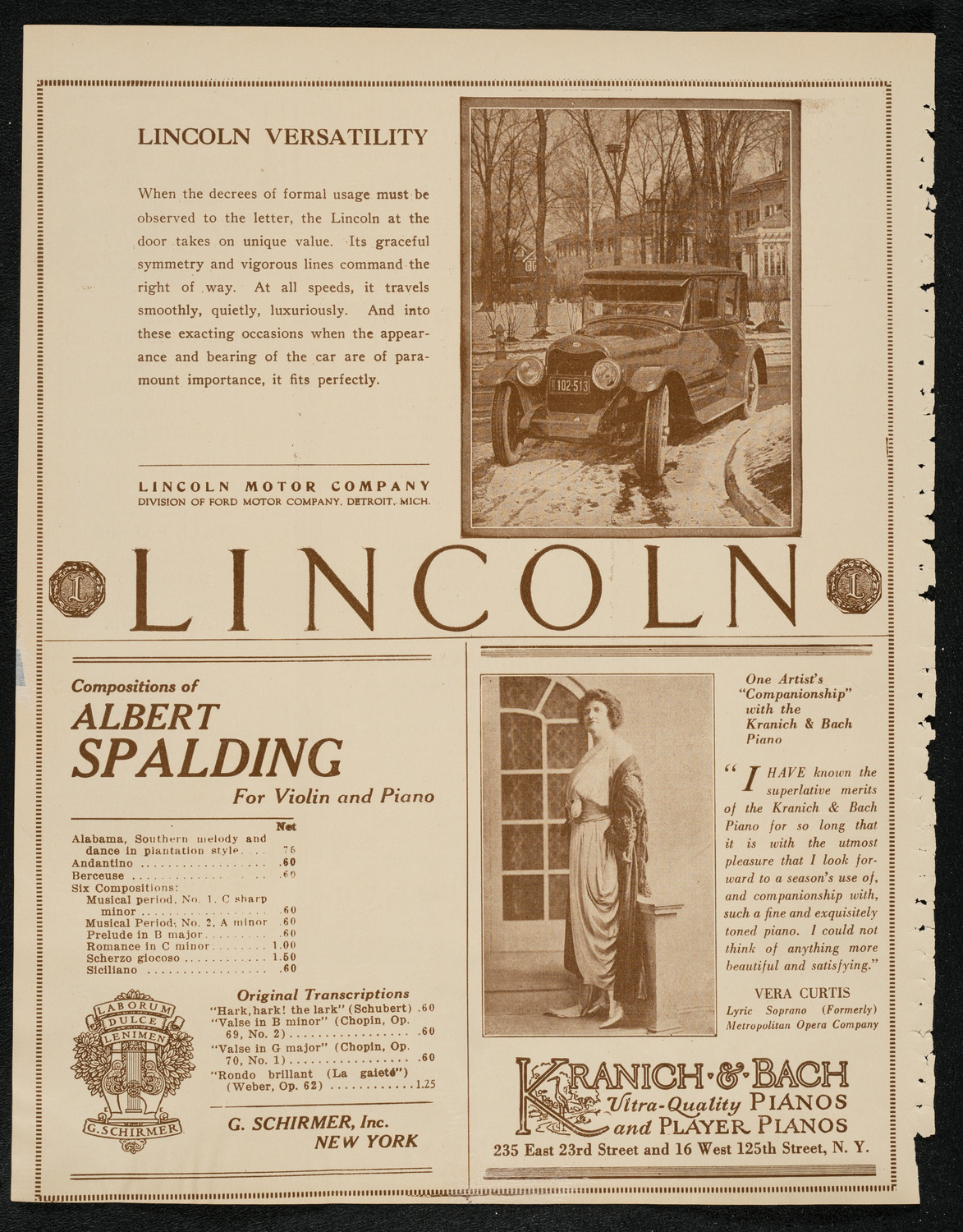New York Symphony Orchestra, February 29, 1924, program page 6