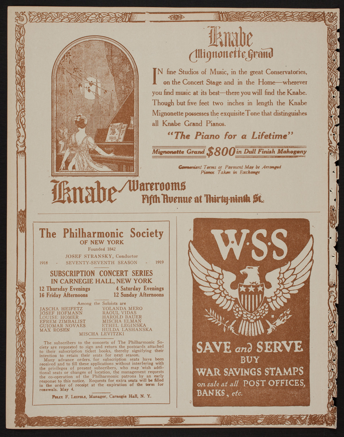 Lecture by Sergeant Ruth Farnam, May 24, 1918, program page 12