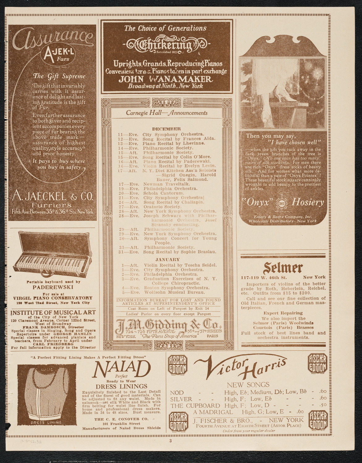 Newman Traveltalks: Wild Animal and Savage Life, December 11, 1922, program page 3