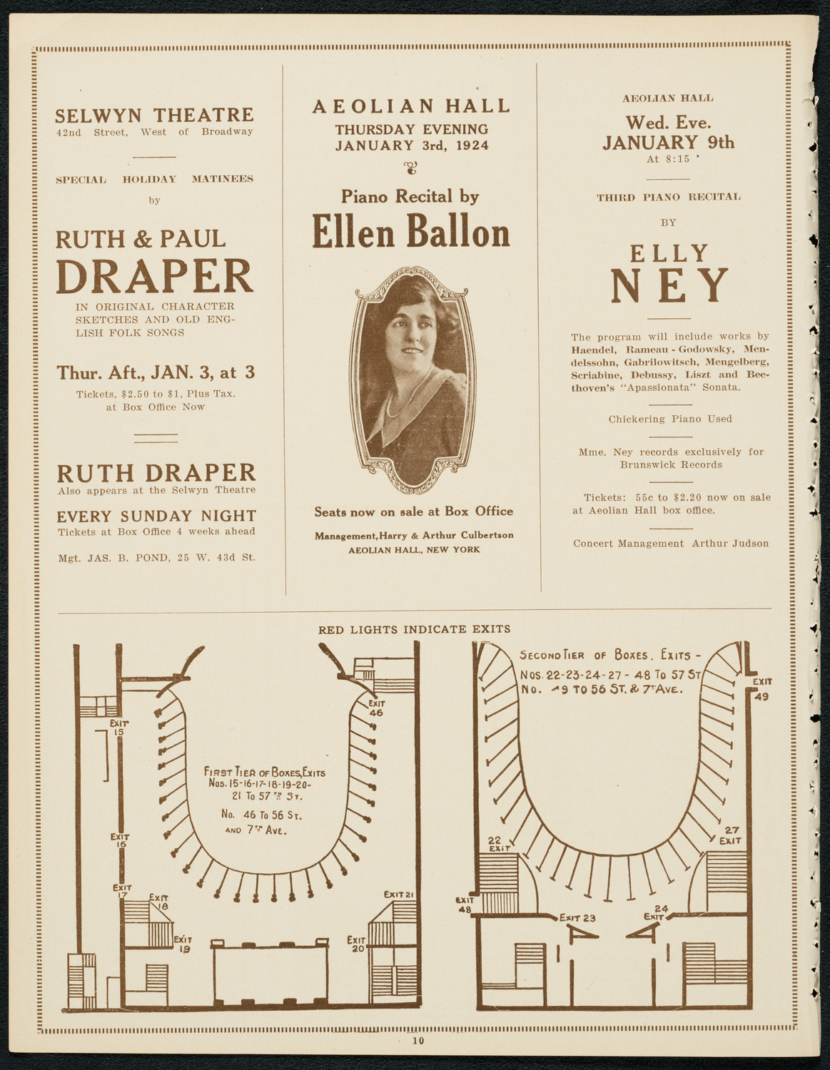 New York Philharmonic, December 30, 1923, program page 10