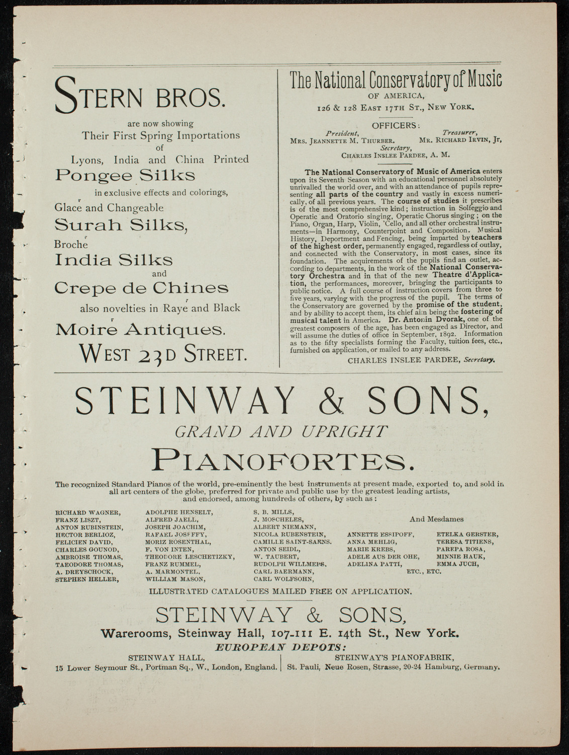 Robert Burns Anniversary Festival, January 25, 1892, program page 7