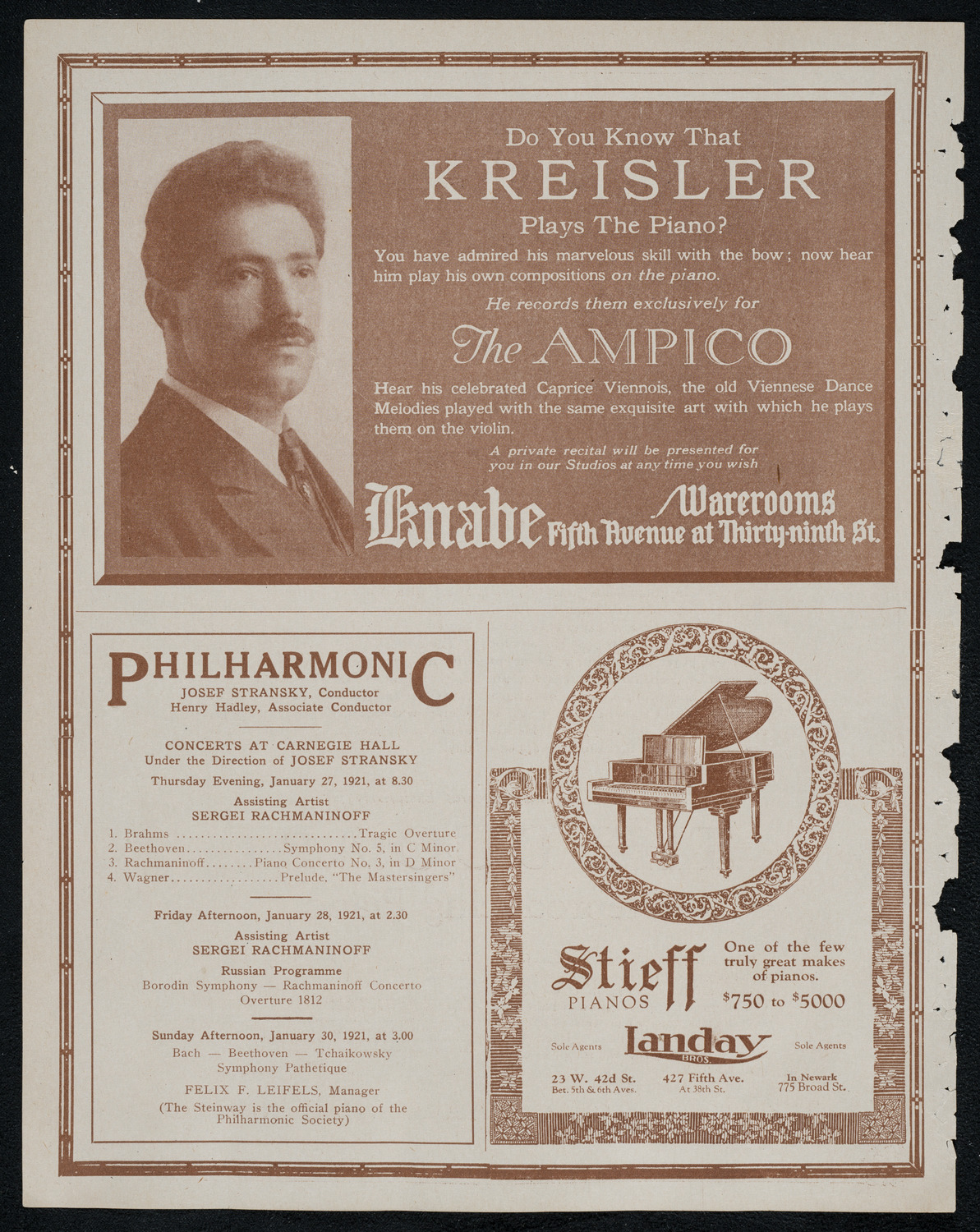 Chicago Symphony Orchestra, January 25, 1921, program page 12