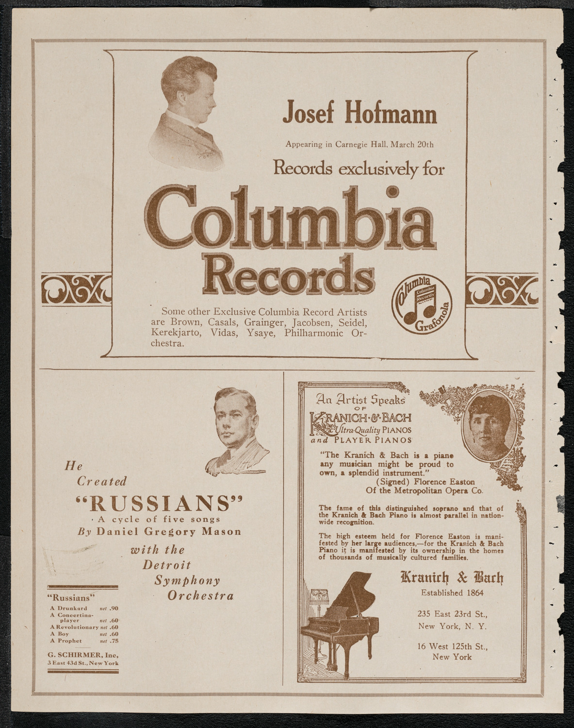 Boston Symphony Orchestra, March 17, 1921, program page 6