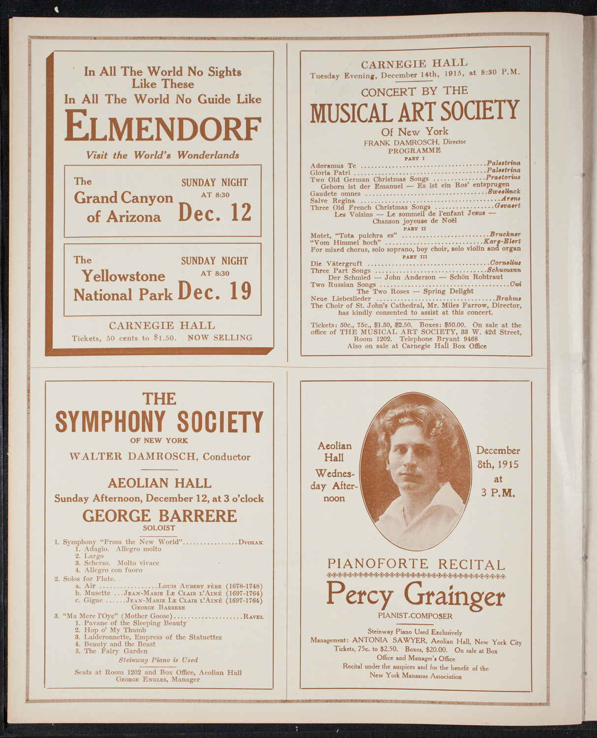 Elmendorf Lecture: Southern Italy and Sicily, December 5, 1915, program page 8