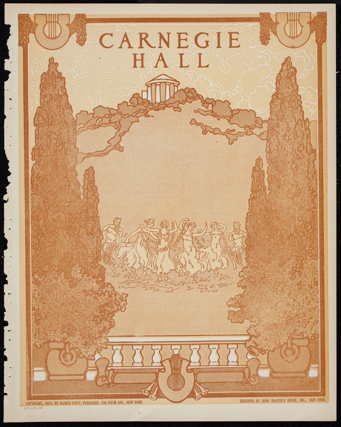 New York Philharmonic, February 27, 1914, program page 1