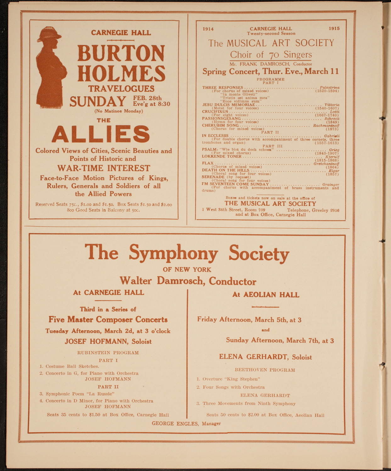 Intercollegiate Glee Club Meet, February 27, 1915, program page 8