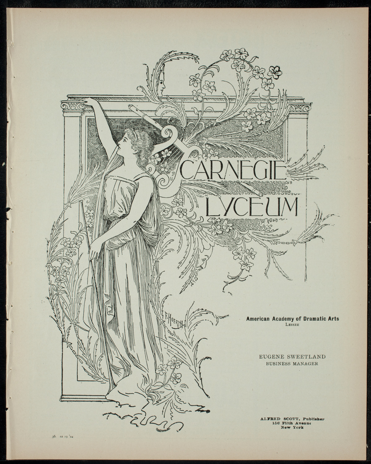 Lecture by Alfred Giraudet, December 19, 1904, program page 1