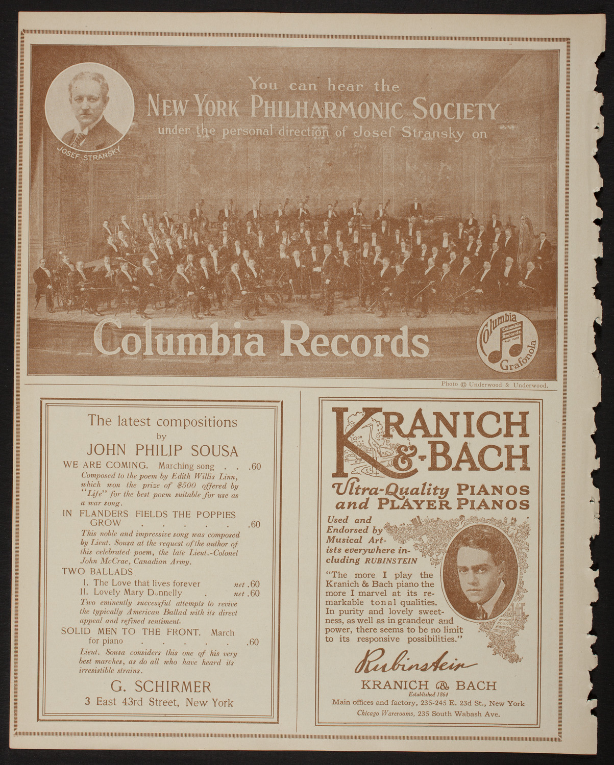 New York Philharmonic, March 22, 1918, program page 6