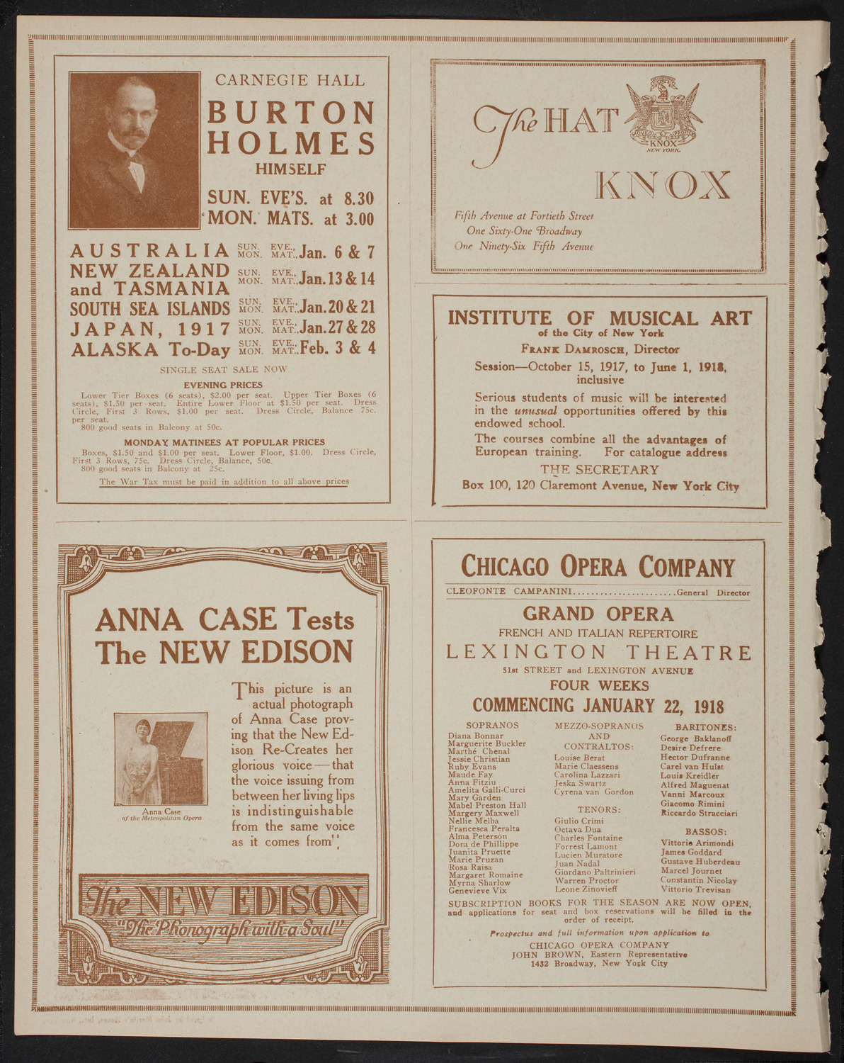 New York Philharmonic, January 6, 1918, program page 2