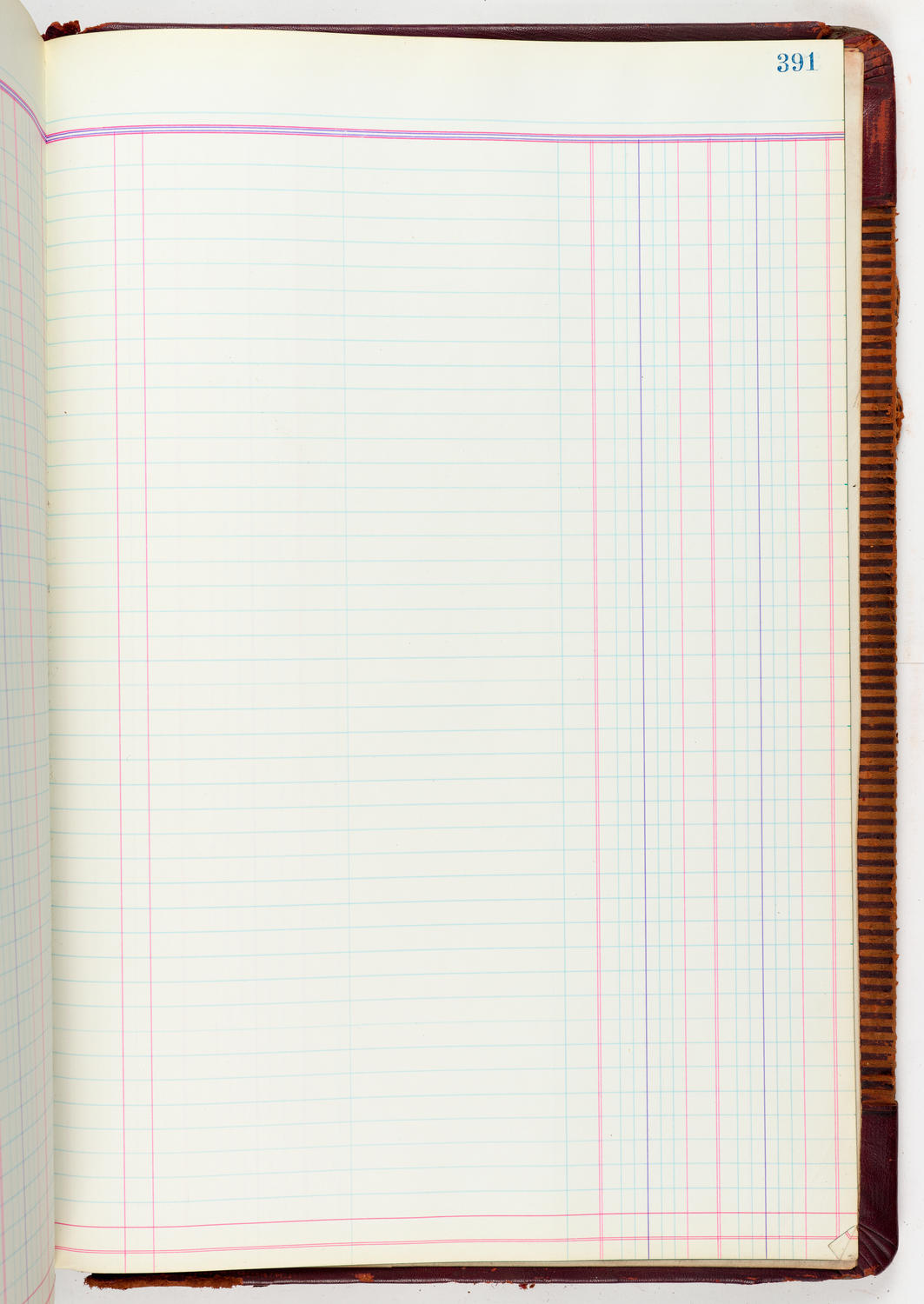 Music Hall Accounting Ledger, volume 5, page 391