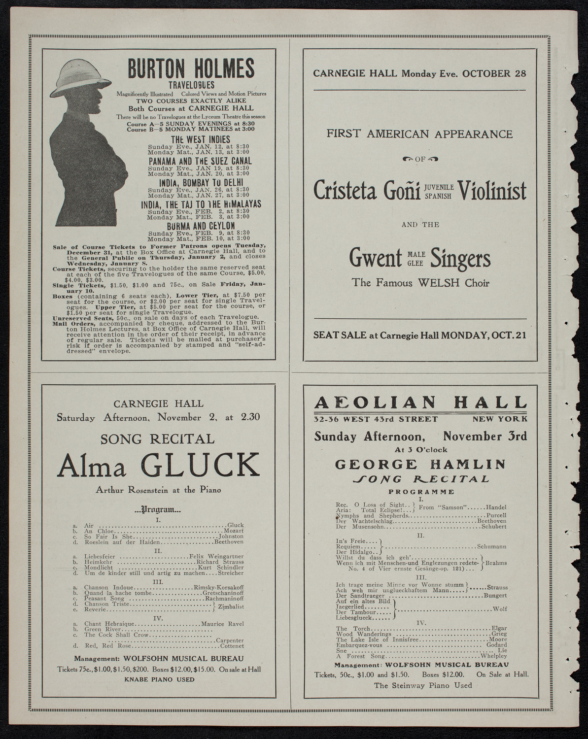 Elmendorf Lecture: The Grand Canyon, October 21, 1912, program page 10