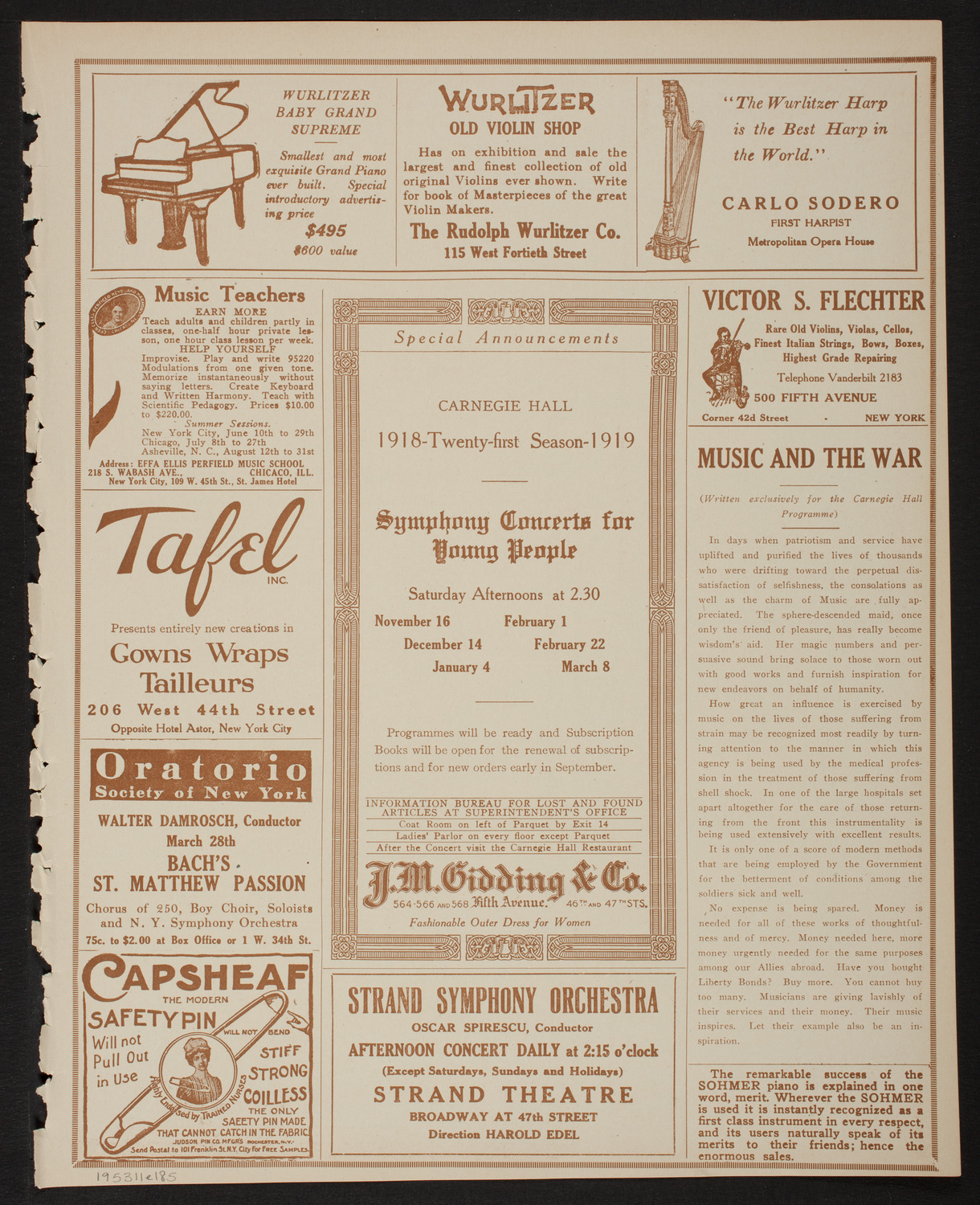 Ethel Leginska, Piano, March 11, 1918, program page 9