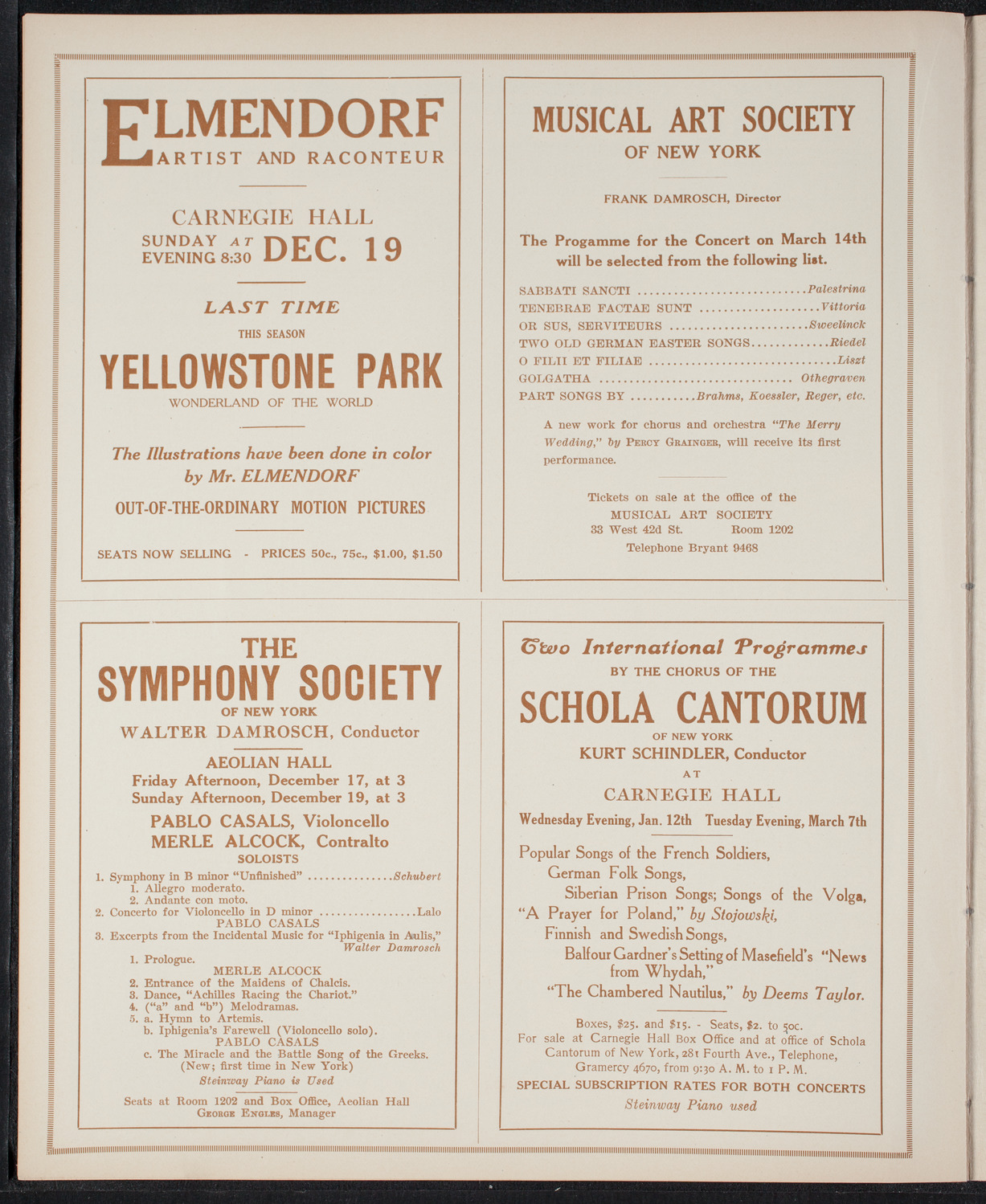 New York Philharmonic, December 16, 1915, program page 8