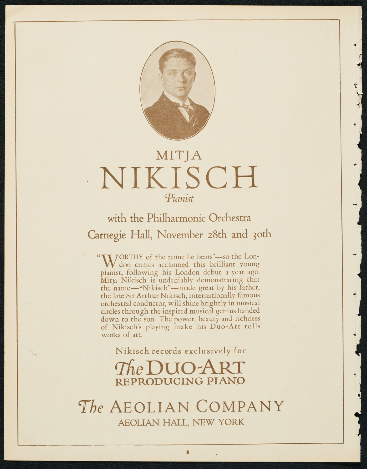 New York Philharmonic, November 25, 1923, program page 2