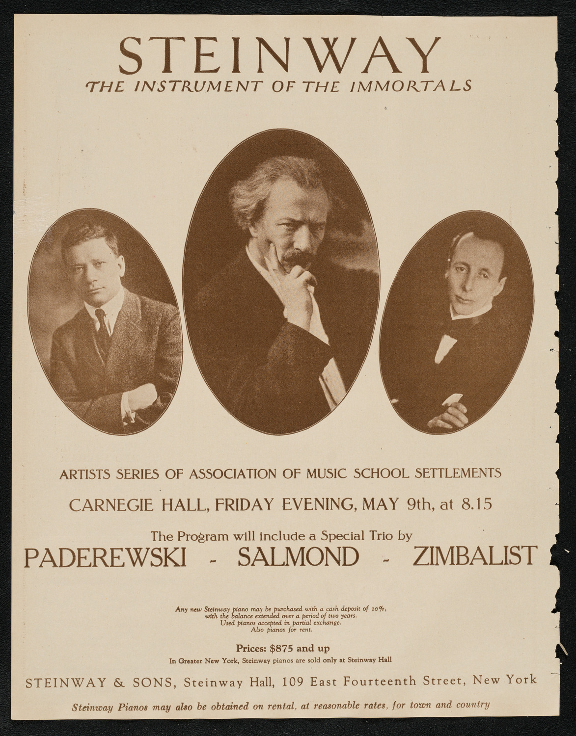 Isa Kremer, Soprano, Abracha Konevsky, Violin, Sara Sokolsky-Fried, Piano, and Josef Rosenblatt, Tenor, April 23, 1924, program page 4