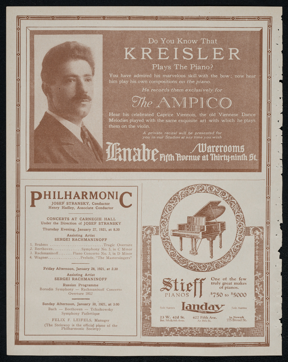 National Symphony Orchestra, January 26, 1921, program page 12