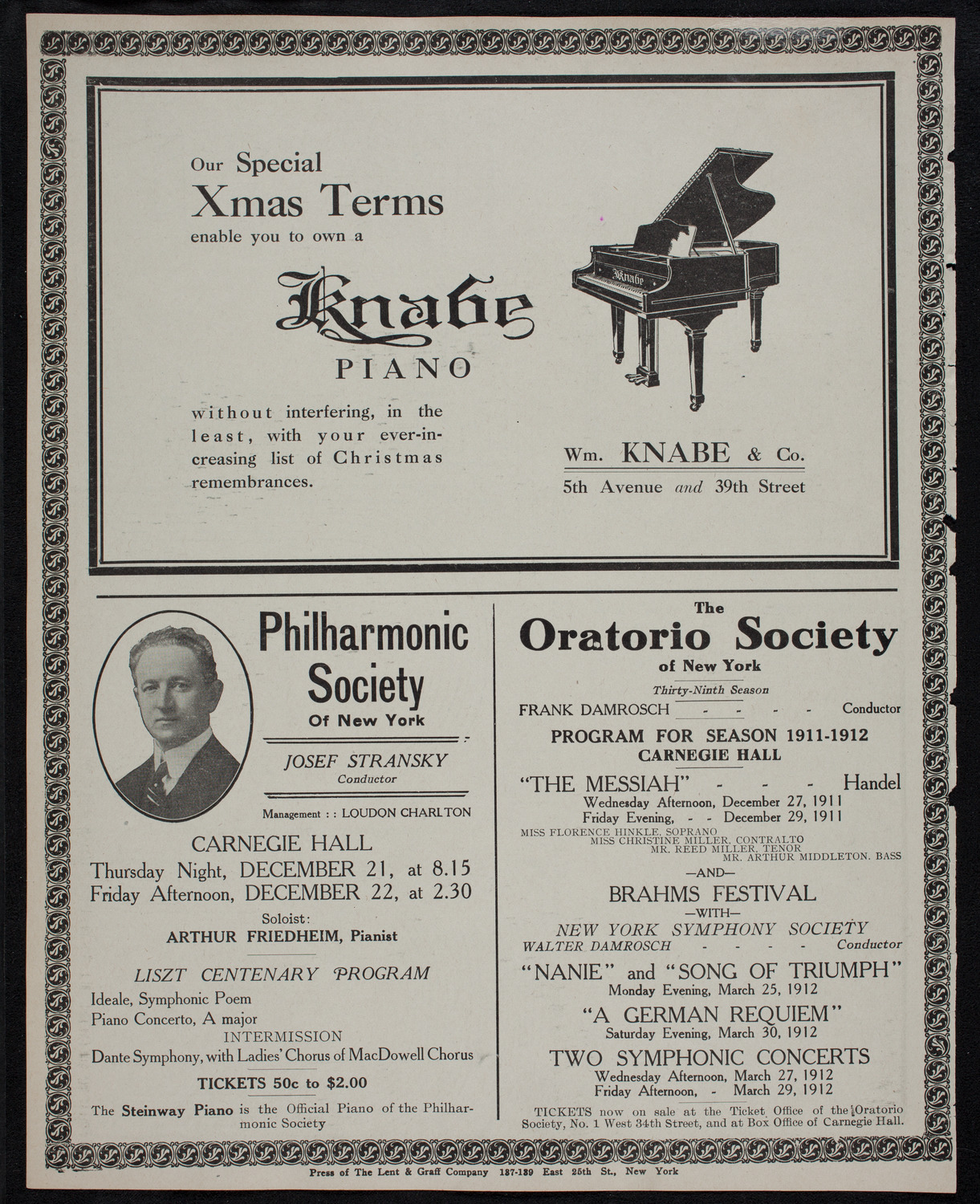 Ludwig Wüllner, December 19, 1911, program page 12