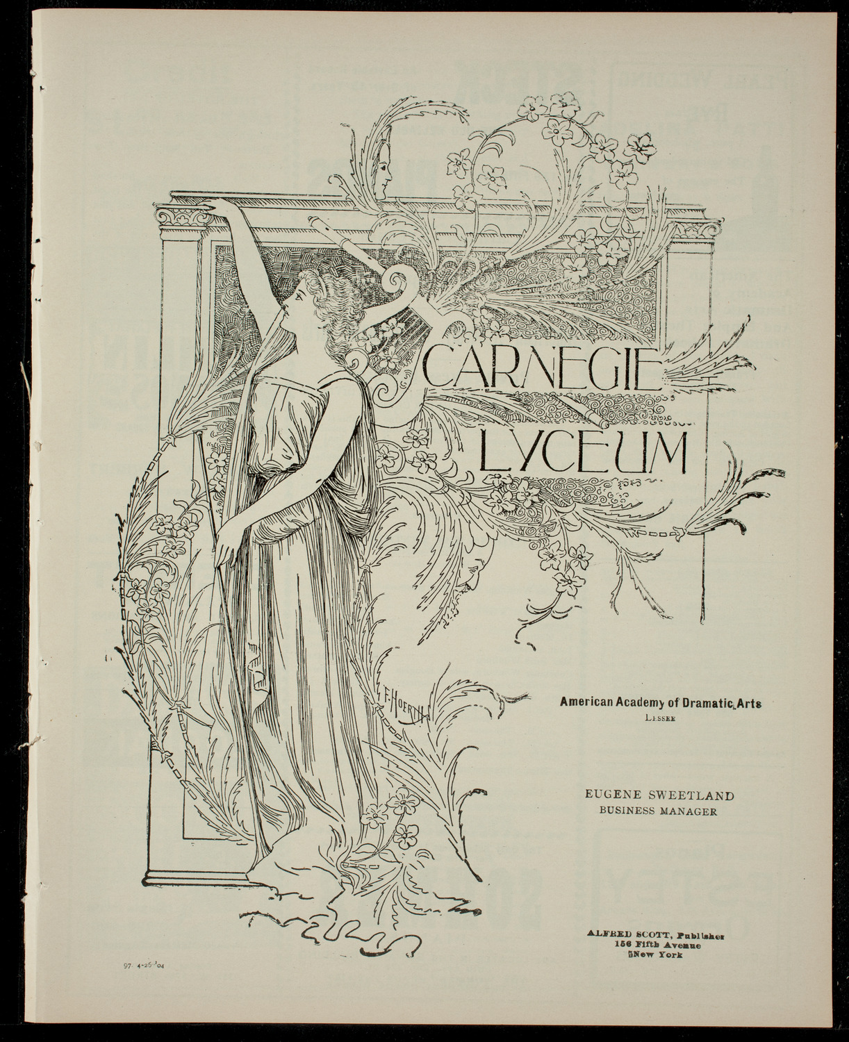 American Academy of the Dramatic Arts, April 26, 1904, program page 1