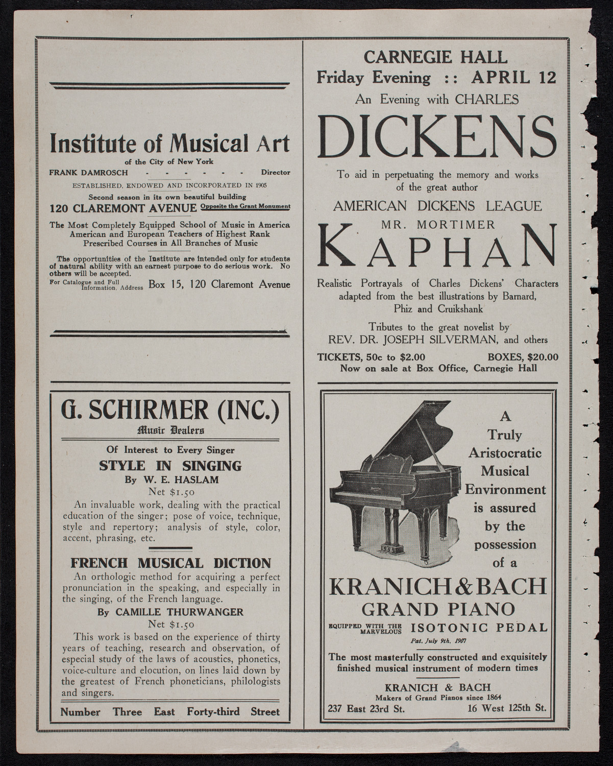 Minneapolis Symphony Orchestra, March 18, 1912, program page 6