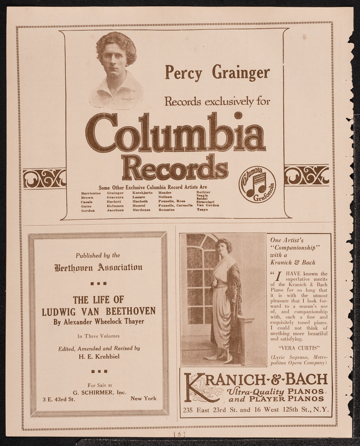 Oratorio Society of New York, December 28, 1921, program page 6