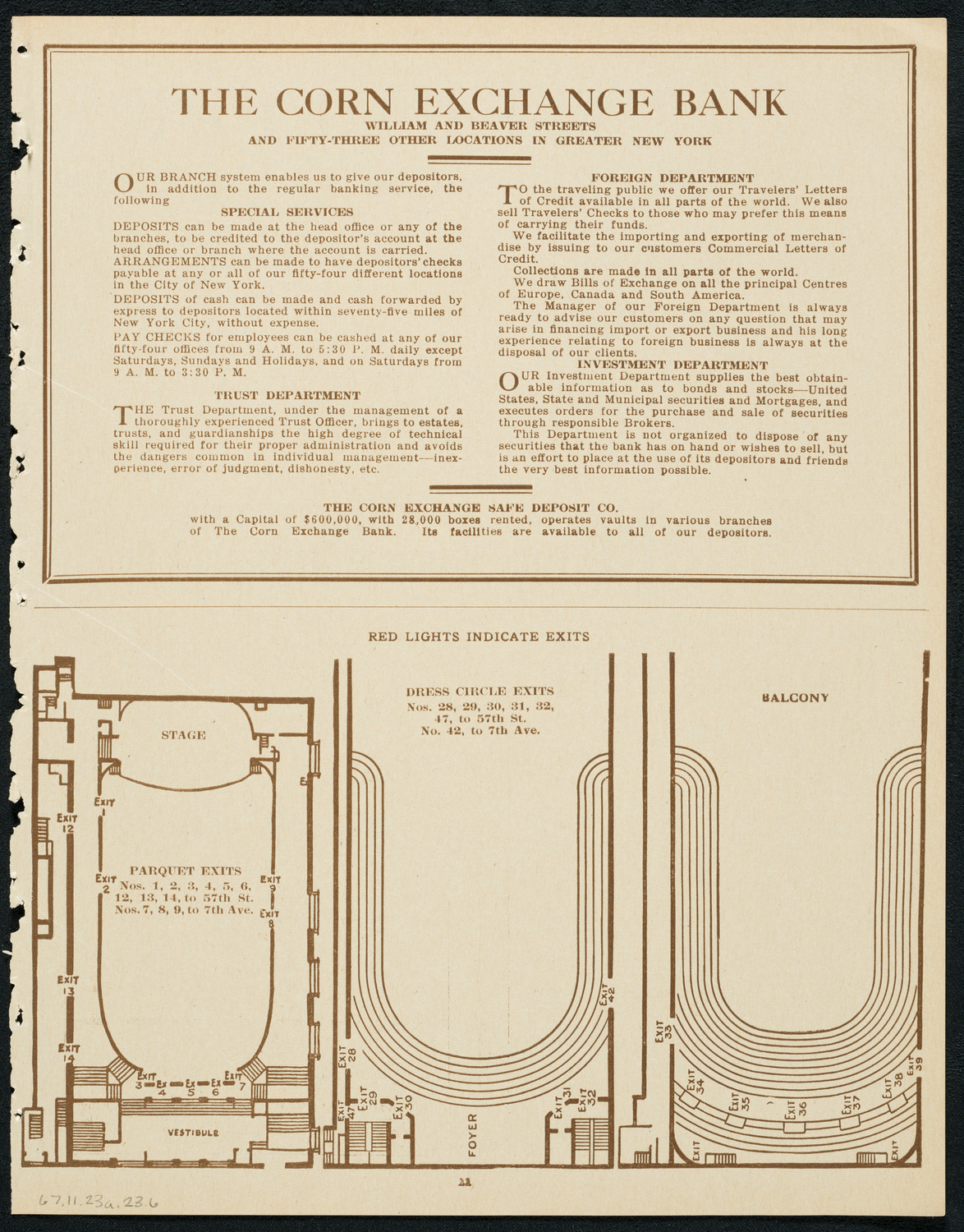 New York Philharmonic, November 23, 1923, program page 11
