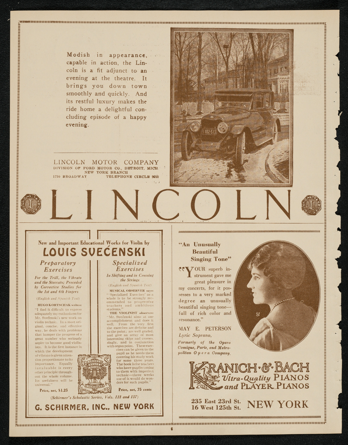 Boston Symphony Orchestra, March 13, 1924, program page 6