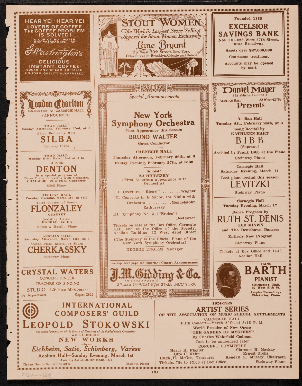 Symphony Concert for Young People, February 21, 1925, program page 9