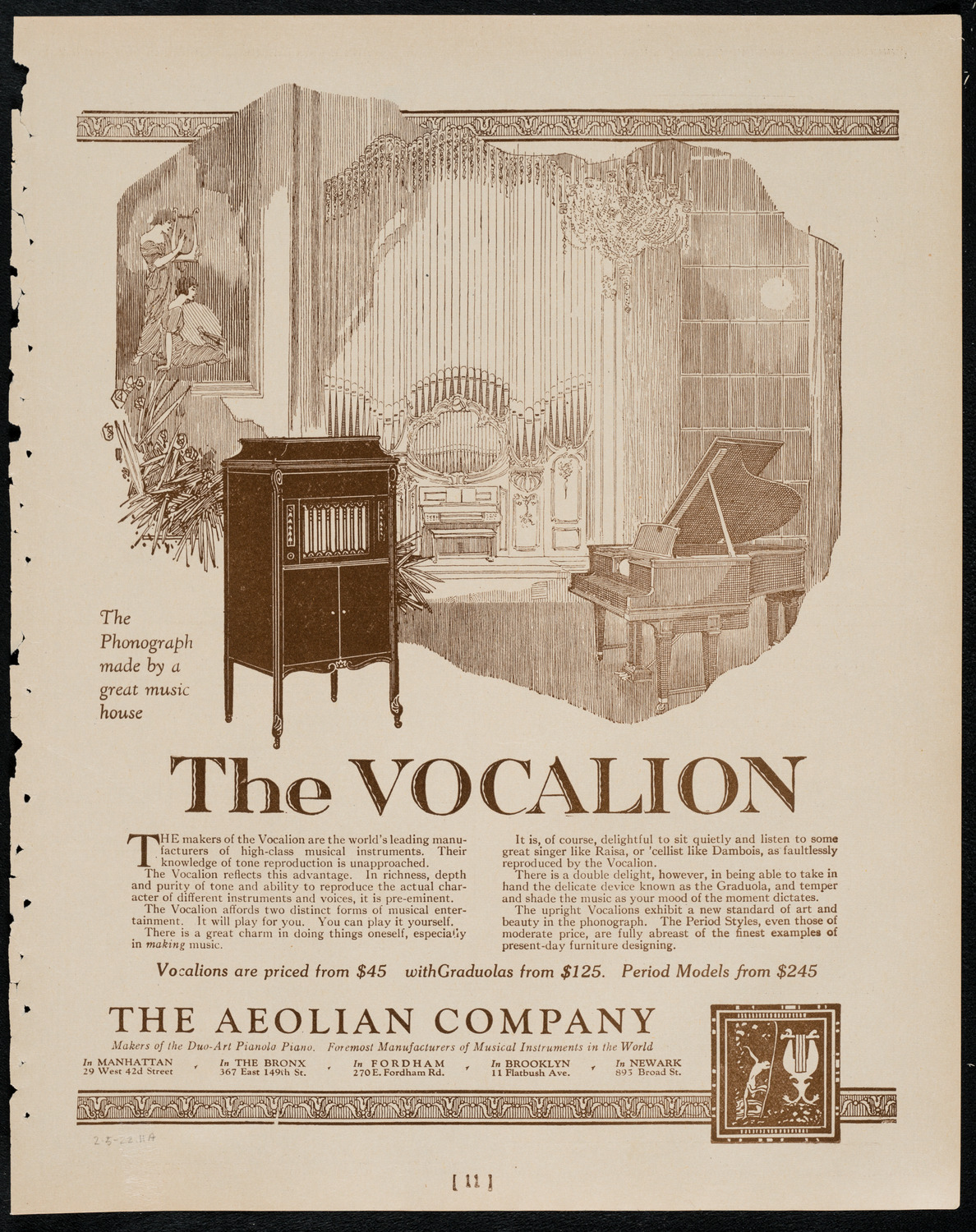 Claire Dux, Soprano, February 5, 1922, program page 11